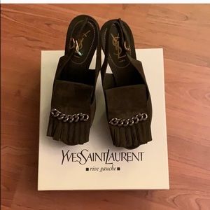 YSL High heels color Olive Green